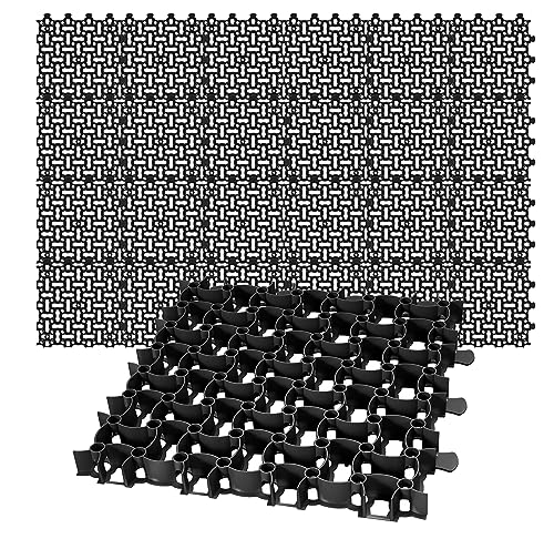 BigDean 24x Rasengitter Paddockplatte SCHWARZ 50x50 cm...