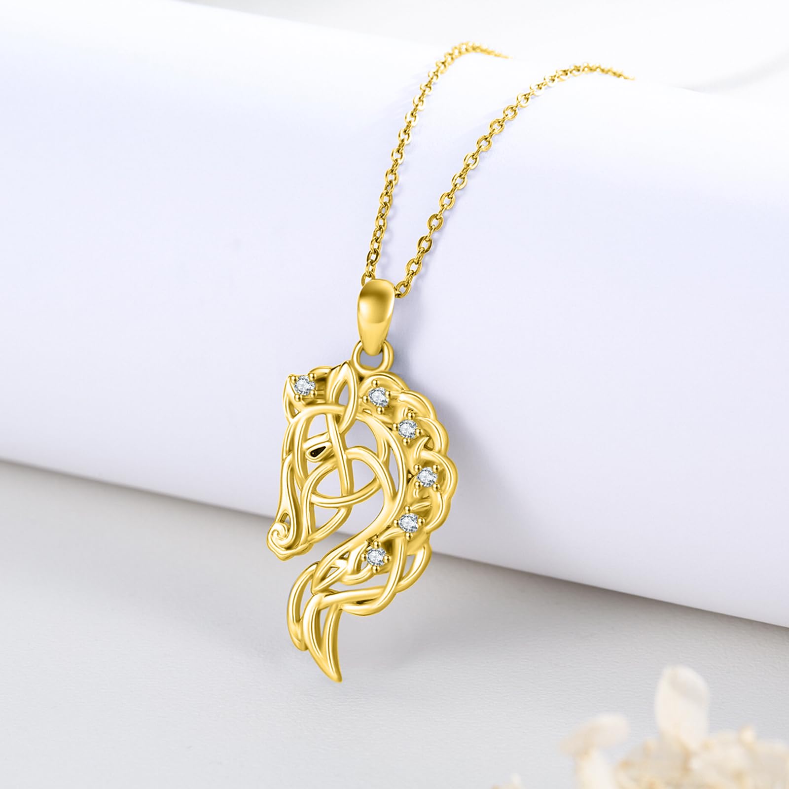 Pferde Halskette 925 Sterling Silber Pferde Anhänger Halskette Tierkette Schmuck Geschenke für Damen Mädchen Pferdeliebhaber Weihnachten Geburtstag Jahrestag Schmuck
