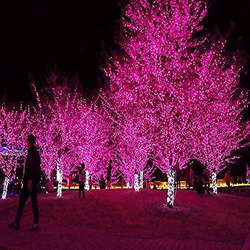 Image of Gesto Pink Led Serial String Lights - Waterproof Copper Wire Led Fairy Lights for Home Decoration,Christmas, Deepawali & Diwali Decoration Lights for Balcony Outdoor (20 Meter | Pack of 2)