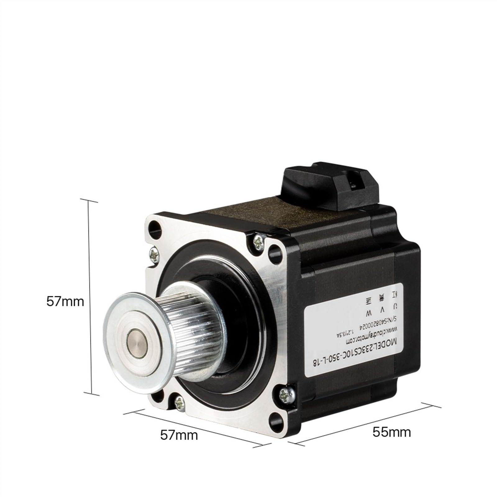 Schrittmotor Nema 23 Schrittmotor-Treiber-Set, 3-Phasen-Schrittmotor 1,0 Nm/2,0 Nm mit Getriebe for CNC-Fräser, Gravur-Fräsmaschine mit schneller Reaktion(3DM580S 233CS20)