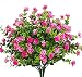 Produktbild Ruiuzioong Künstliche Blumen, 4er-Pack, UV-beständig, grüne Sträucher, Pflanzen, drinnen und draußen, zum Aufhängen, Pflanzgefäß, Dekoration für Haus und Garten (Rose)