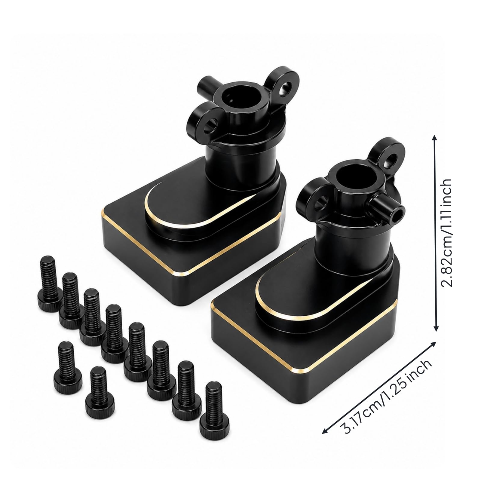 2 Piezas Caja Cambios Eje Trasero Estable Repuestos Engranaje para Aficionados Al Control Remoto, Coches Teledirigidos 1/12
