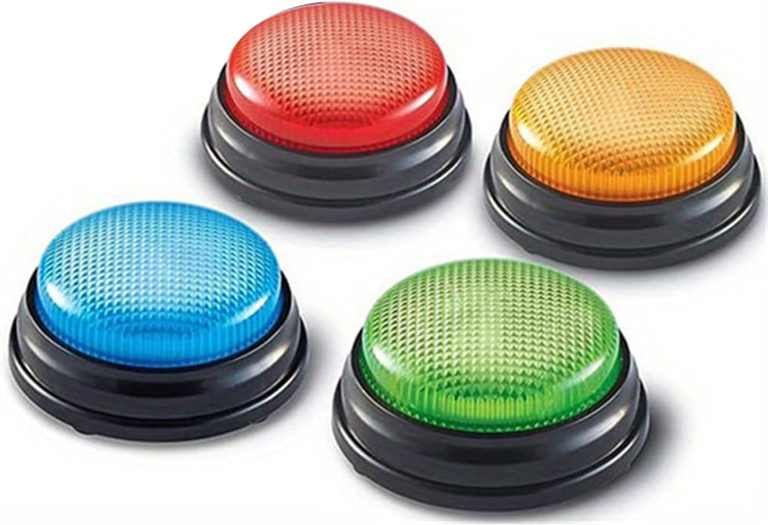 4Pcs Interactive Classroom Buzzers with Light Sound for Educational Games Team Challenges and Group Engagement Educational Competition Buzzer Set