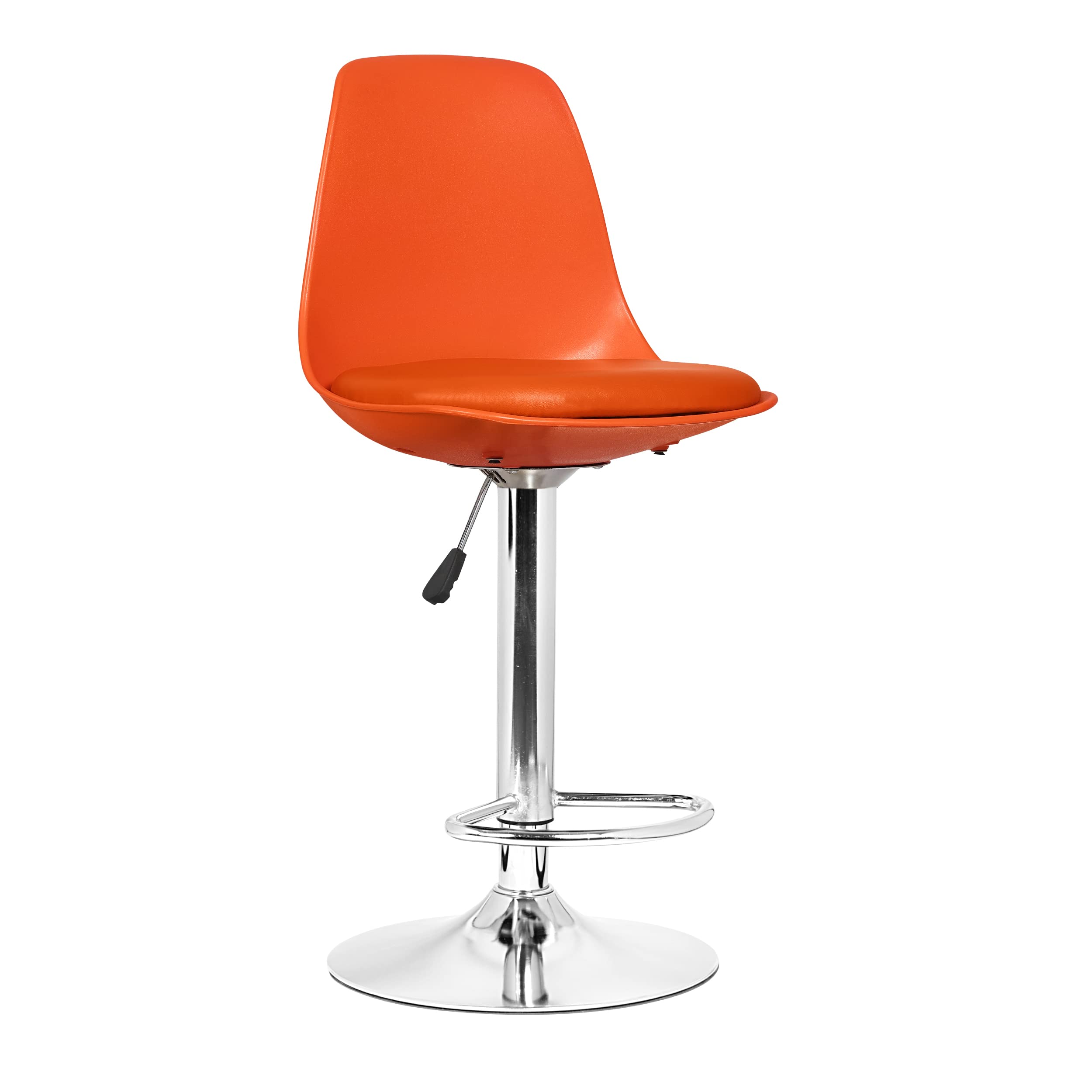Da URBAN® Valure Height Adjustable & Revolving Bar Stool/Kitchen Chair/Cafetaria Chair Orange (1 Pc)
