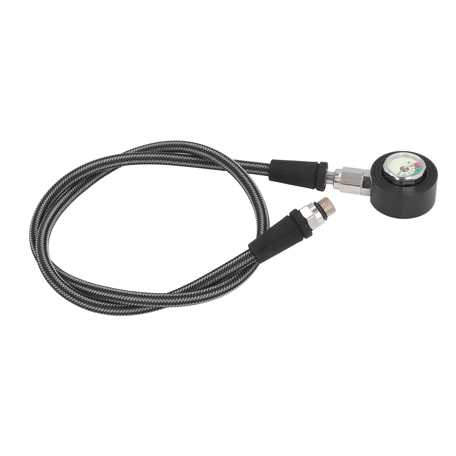 Manomètre de Plongée Sous-marine en Alliage D'aluminium Rotation à 360 ° pour Régulateur BCD équipement de Plongée Sous-marine (80 cm)