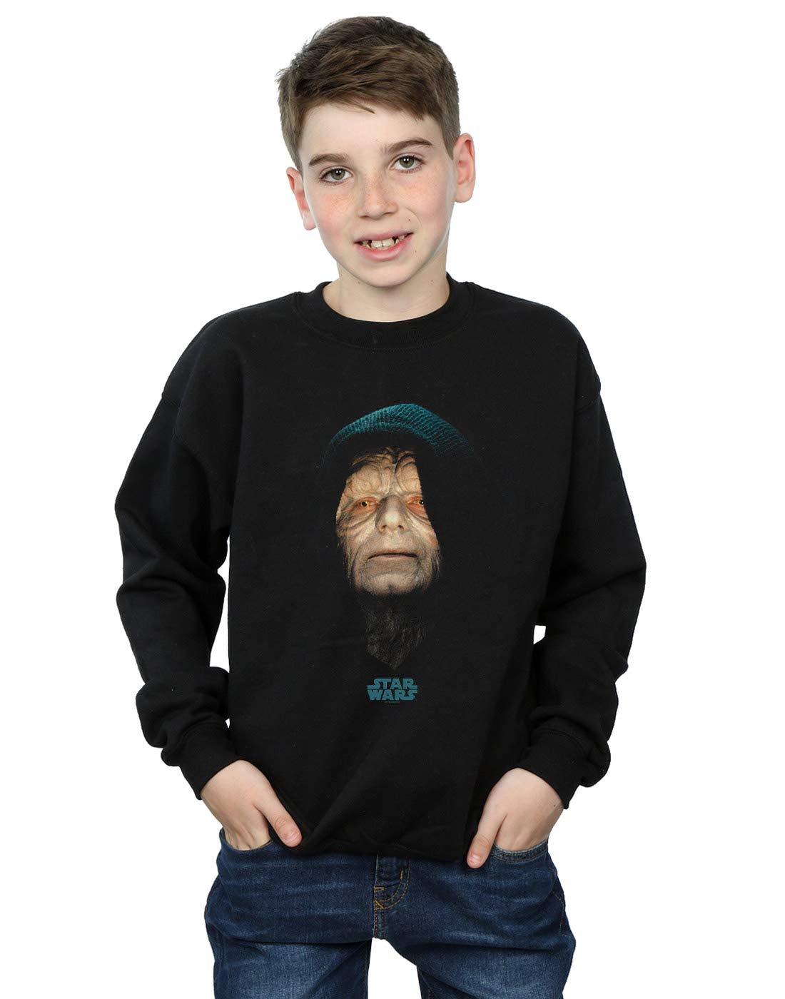 Absolute Cult Star Wars Boys Emperor Palpatine Sweatshirt Black 12-13 years