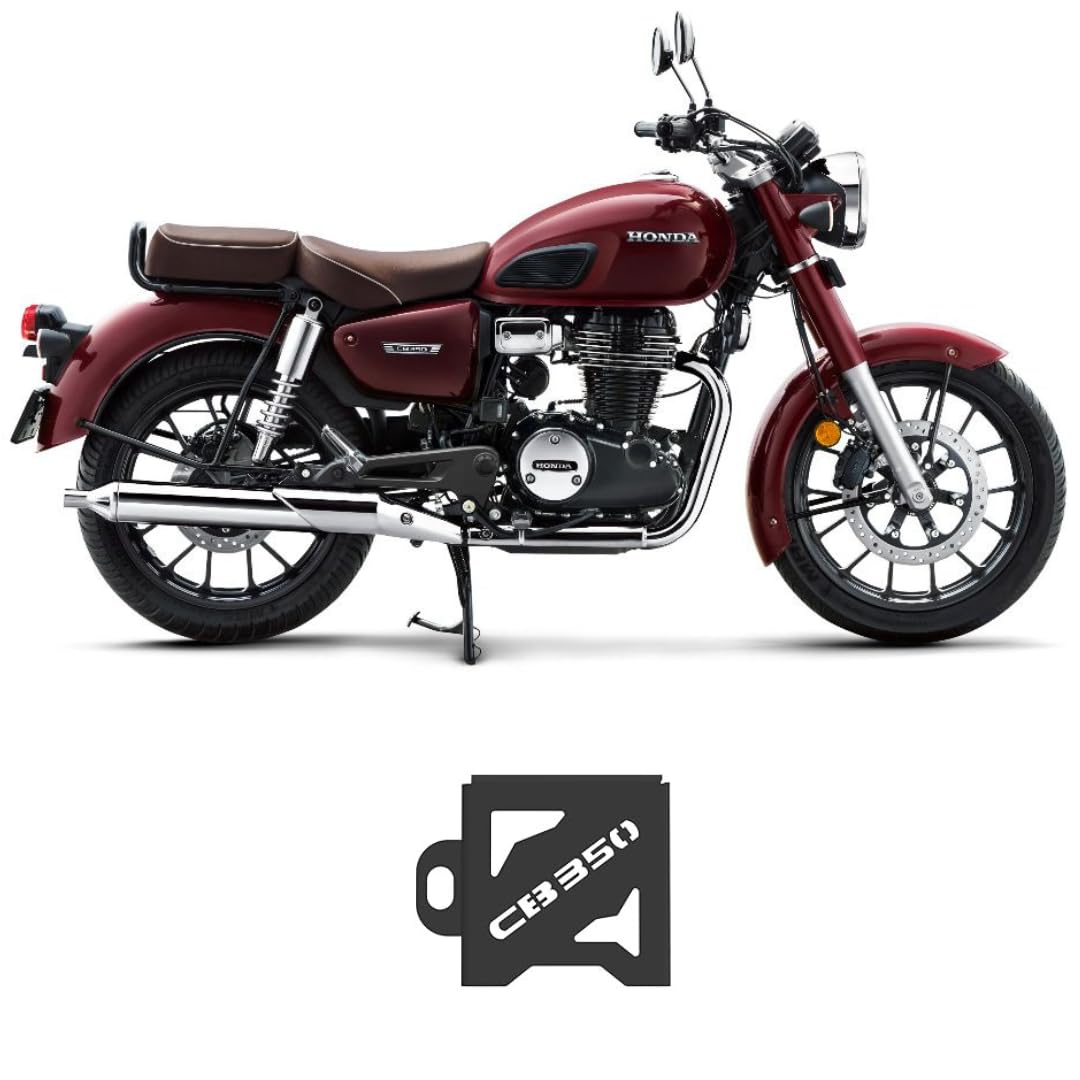 Auto Infinity Rear Reservoir Guard Compatible with Honda CB350 (New-2024) (Black, Pack of 1)