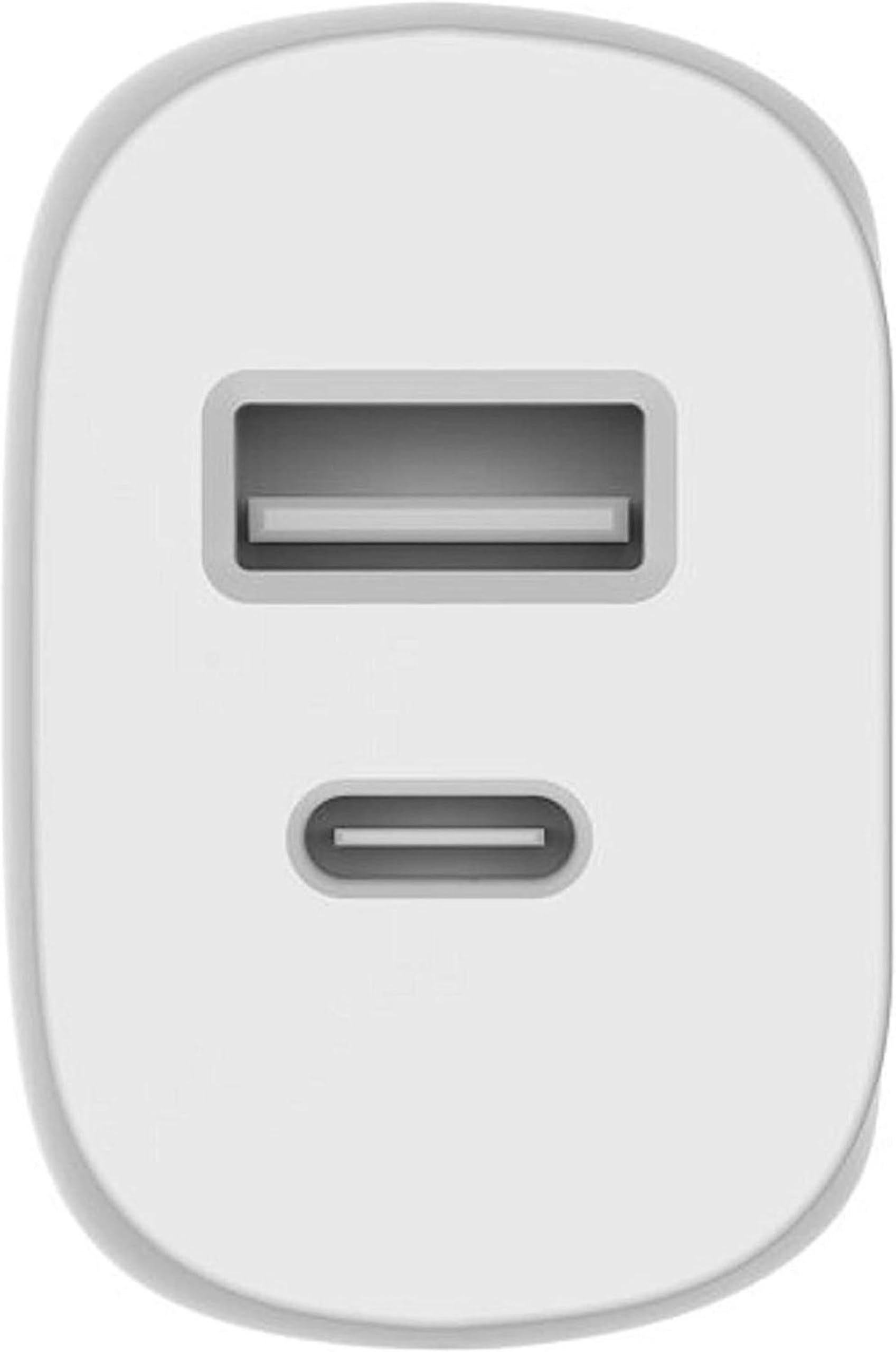 Belkin Cargador de Pared USB C de 32 W con Cable C a C Incluido - PD con Puerto USB C de 20 W y Puerto USB A de 12 W para Entrega de Alimentación