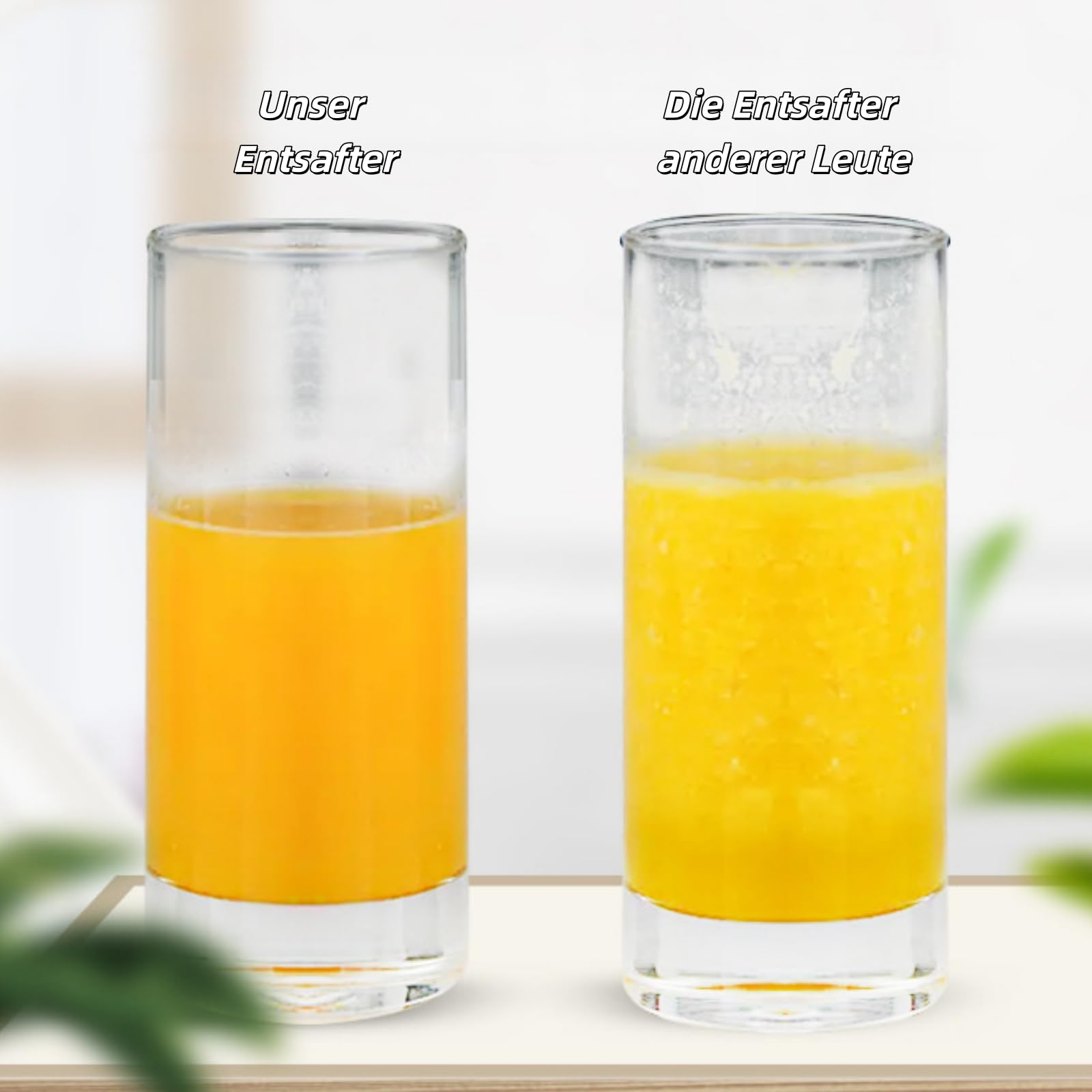 JuiCiento Macht Gesundes Leben Einfach，Entsafter mit Fruchtfleischabscheidung, Haushalts-Obst und Gemüsesaftpresse, lebensmittelechtes Filtergitter für reineren Saft