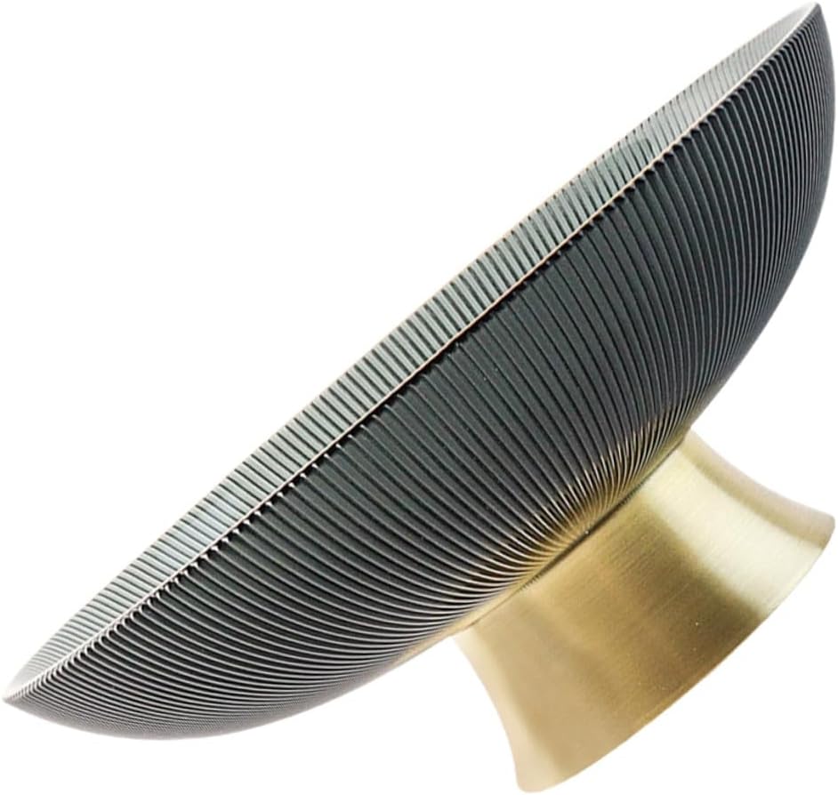 Unomor Glass Fruit Bowl for Kitchen Counter, Tall Footed Glass Serving Bowl, Grey Decorative Fruit Holder for Desktop Storage and Snacks Organizer