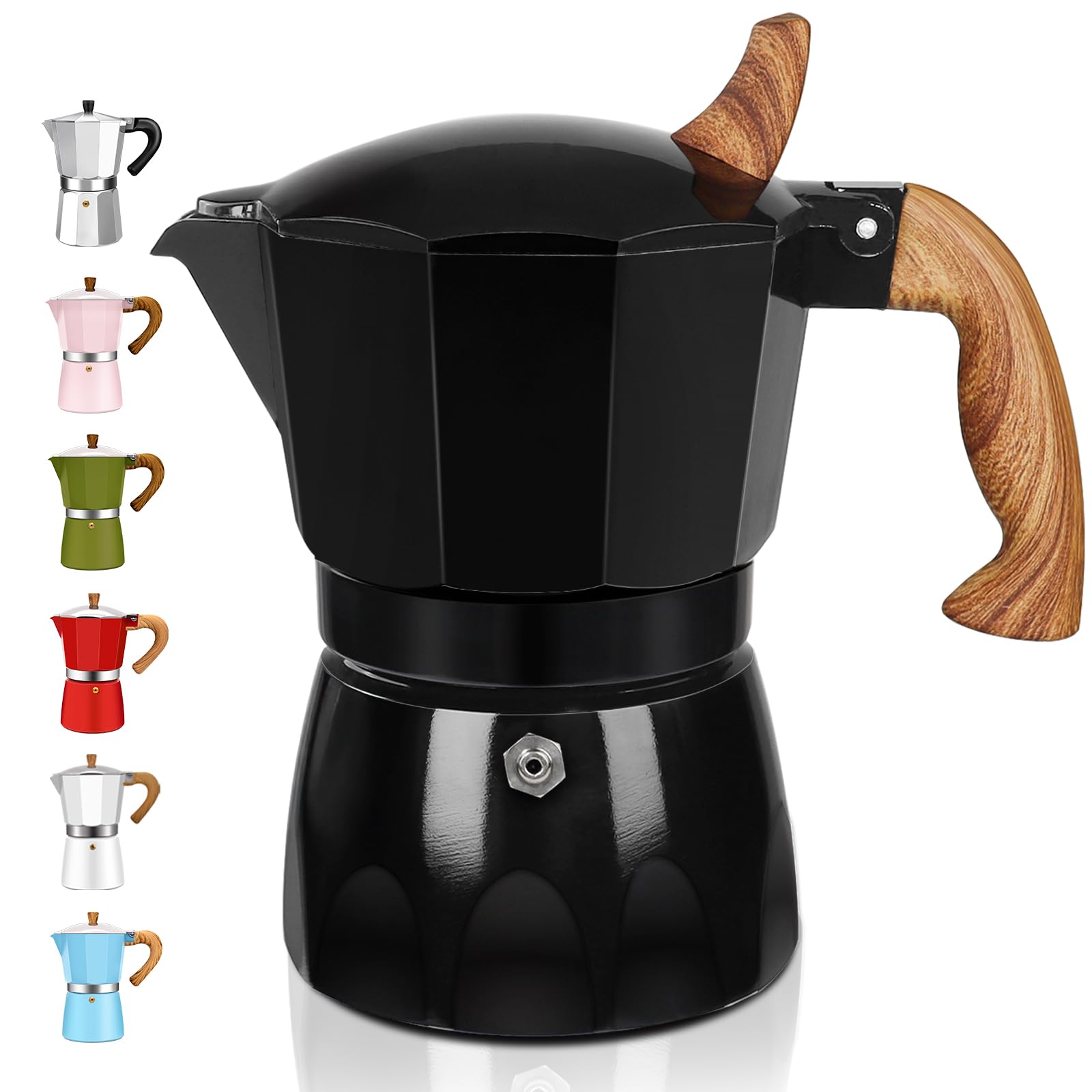 DITOSH 3 Cup Aluminum Espresso Stovetop Moka Pot Express Coffee Maker Percolator Italian Classic Mocha Coffee Machine for Italian and Cuban Cafe Brewing for Home & Camping 150ml 5oz โ image 1