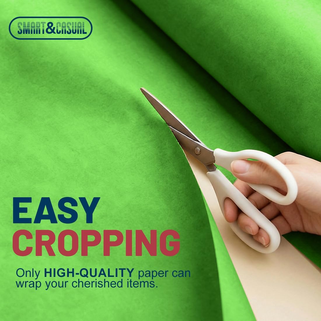 SMART&CASUAL Medium Green Kraft Paper Roll 24" x 2,160" (180') for Gift Wrapping Bouquet Flower Art Painting Craft Writing Packaging Shipping 80GSM 55LB (Medium Green, 24" x 180') image 3