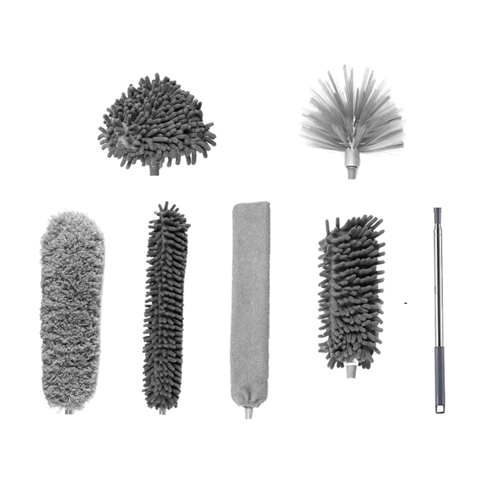Plumero Telescopico Extensible Plumero electrostático, Manta retráctil for Quitar el Polvo, Juegos de cepillos extendidos, Herramientas de Limpieza(Type4)