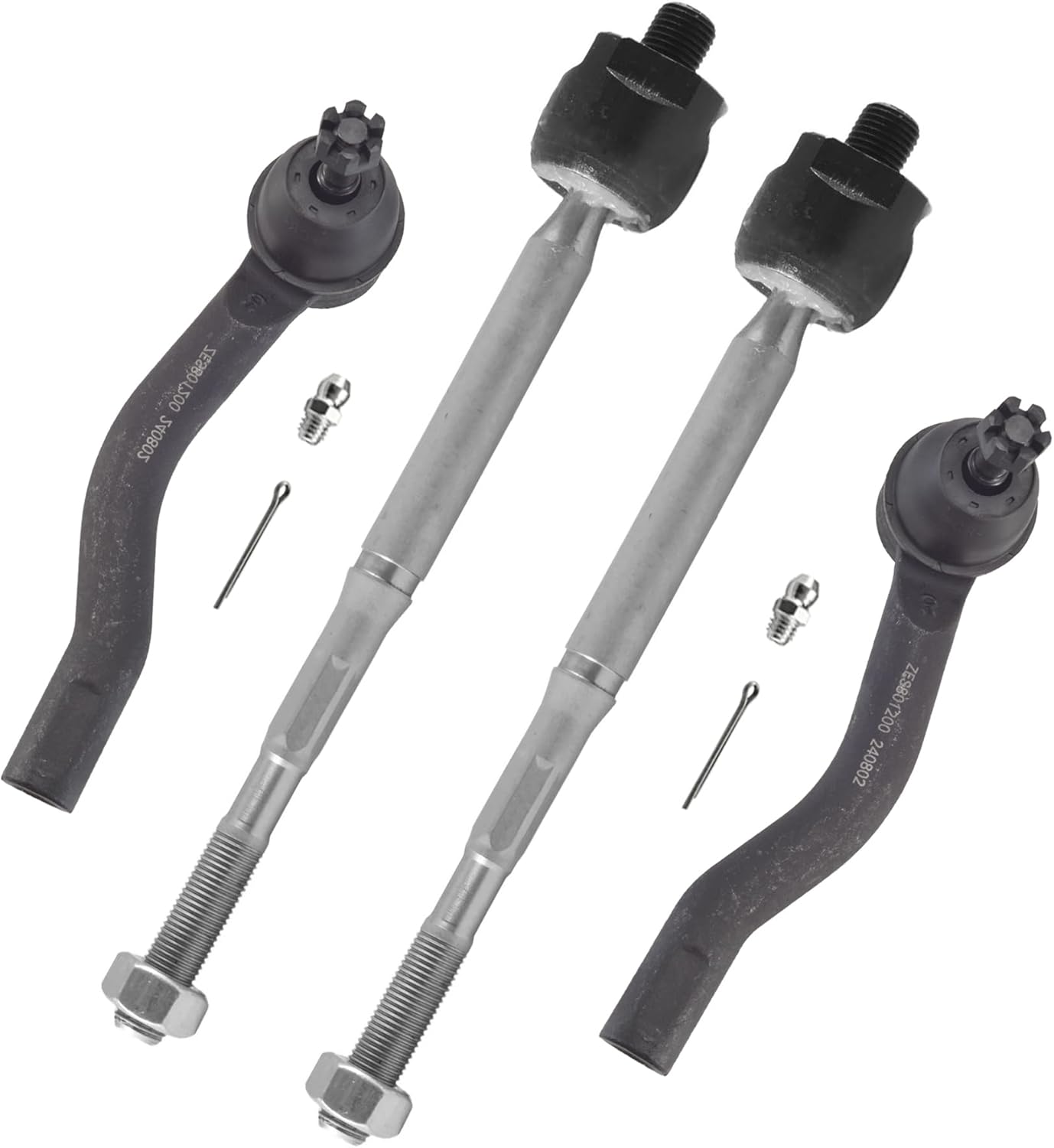 ASTARPRO 8pcs Suspension Kit Front Lower Control Arm+ Inner and Outer Tie Rods + Sway Bar Links Compatible with 2012-2019 Versa Note Micra