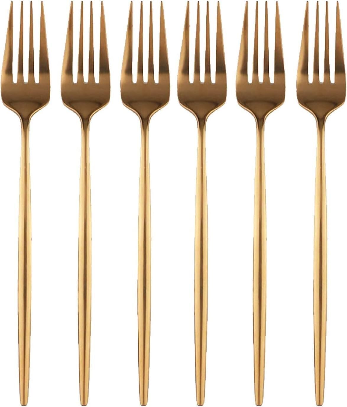 Dinner Forks,Table Forks, Cutlery Set Dinner Fork Stainless Steel Dinnerware Flatware Gold Fork Wedding Party
