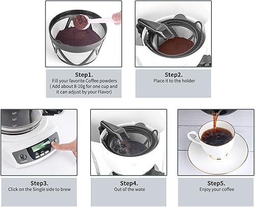 Miniatura 9 de Tazas K reutilizables para, filtro de café reutilizable, cesta recargable, filtro de máquina de café, malla apta para cafeteras KDUO