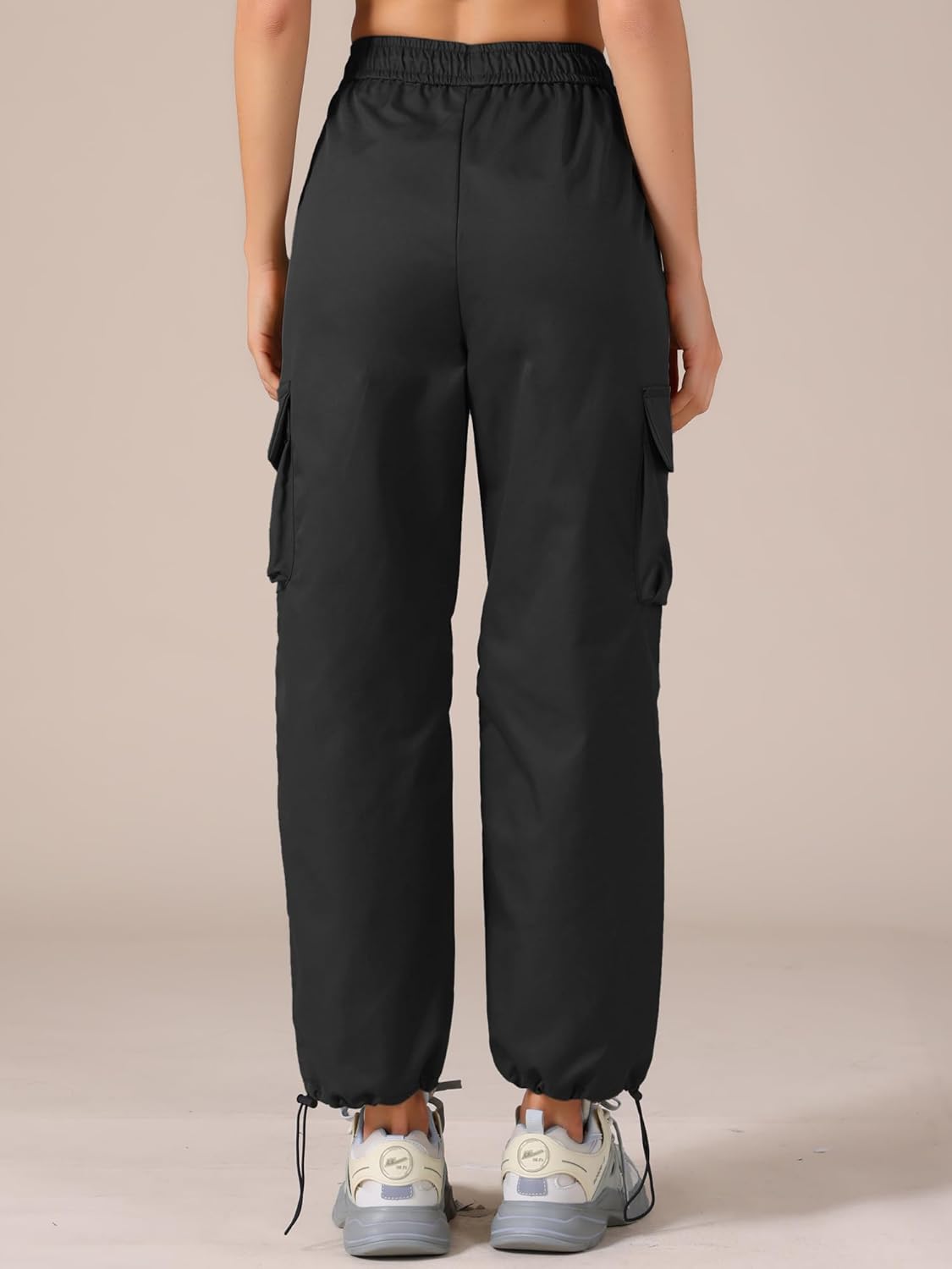 Allegra K Women's Cargo Joggers Streetwear High Waisted Pockets Casual Pants - Image 4