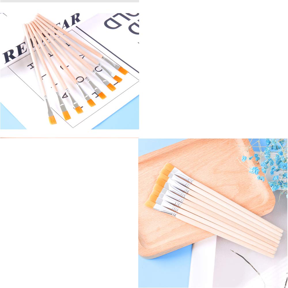 Set Di 30 Pennelli Piatti In Nylon: Perfetti Per Acrilico, Olio, Acquerello E Trucco! Kit Professionale Per Artisti, Principianti E Bambini. Ideale Per Tela, Ceramica E Viso. - 3