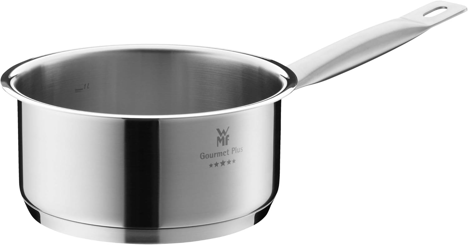 WMF Sauce pan Ø 16 cm Approx. 1,4l Gourmet Plus Inside Scaling Vapor Hole Made in Germany Metal lid Cromargan Stainless Steel Suitable for All Stove Tops Including Induction Dishwasher-Safe