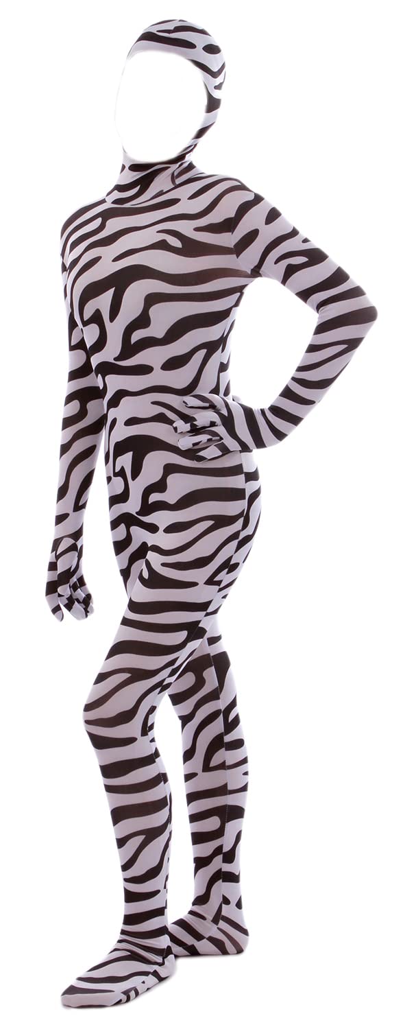 Aniler Men's and Women's Spandex Open Face Full Body Zentai Costume Bodysuit