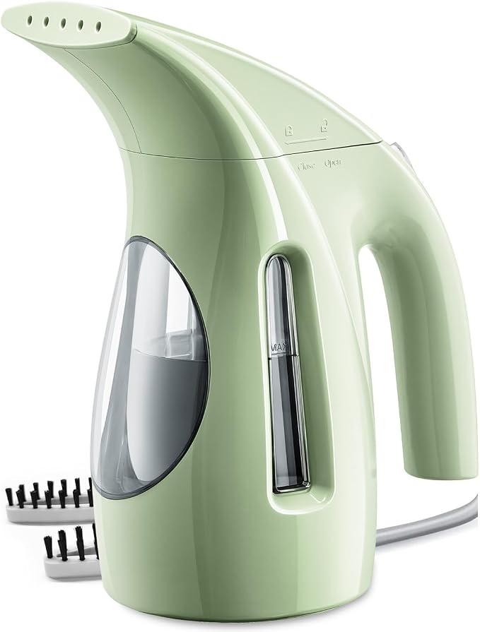 HiLIFE Steamer for Clothes, Portable Handheld Design, 240ml Big Capacity (Green)