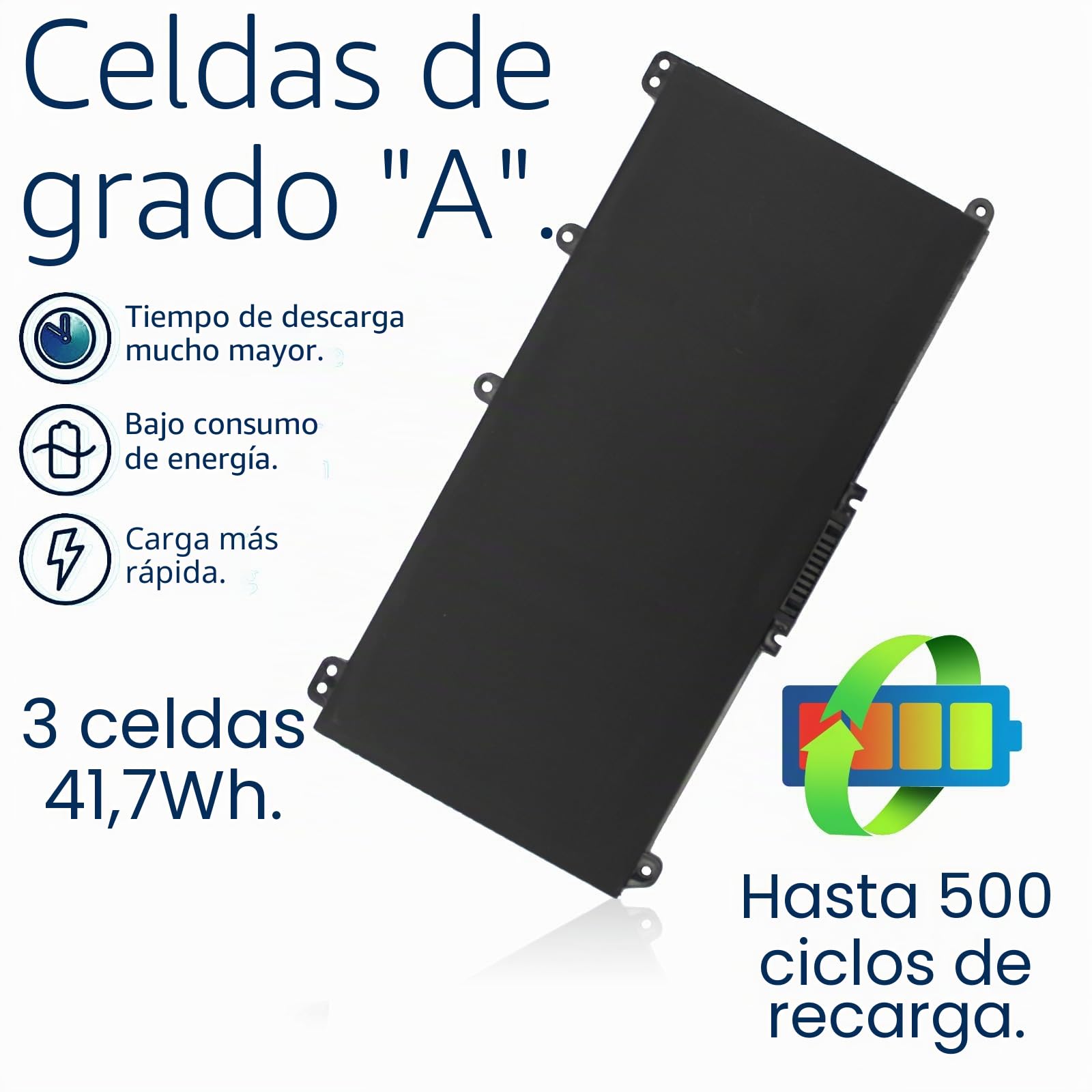Batería de portátil de 41.7Wh HT03XL L11119-855 para HP Pavilion 14-CE 14-CK 14-DQ 15-CS 240 245 G7 14-CK0001LA 14-CK0061ST 15-CS0064ST 15-CS3073CL 17-BY0021DX 17-BY0053CL HSTNN-UB7J HT03041XL L11421