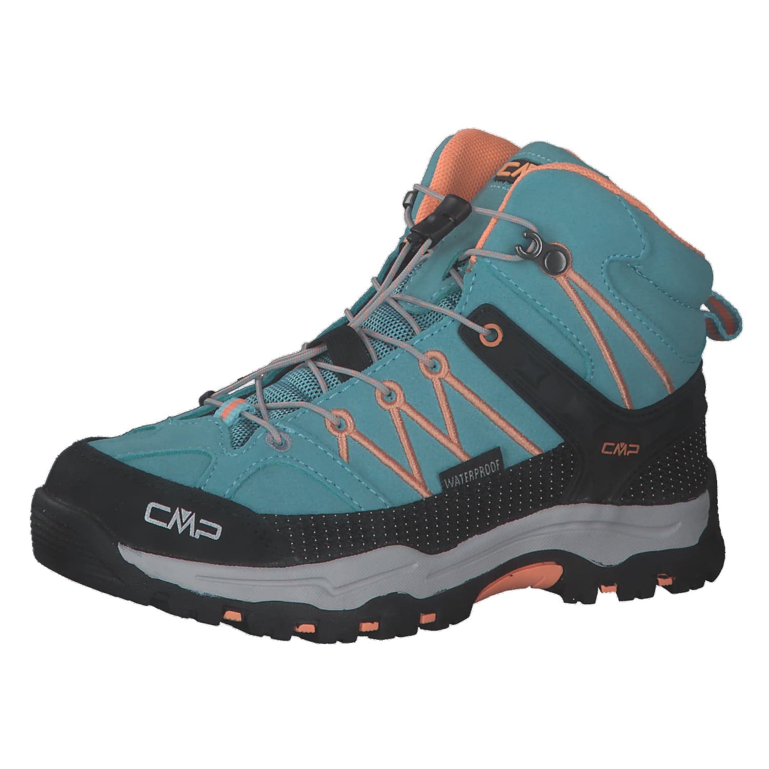 CMP Unisex Children's Rigel Mid Shoe Wp Trekking and Hiking Boots, Acqua Sunrise, 12.5 UK Child