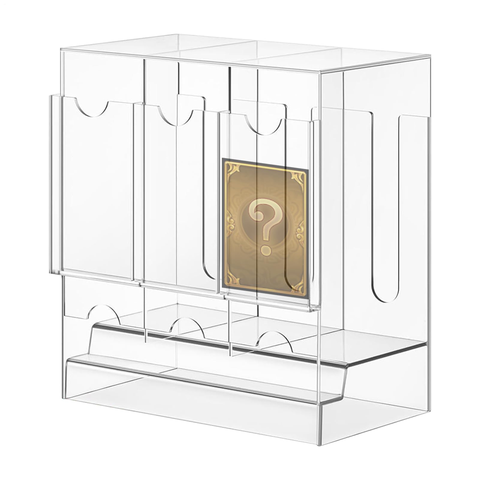 Sammelkarten-Spender Acryl-Display-Lager-Organizer-Ausgabe | Sammelkarten-Organizer 3-Fach Für Zimmer Sammlung Schreibtisch Zuhause Display Aufbewahrung Acryl-Ausgabe -Desktop-Spender