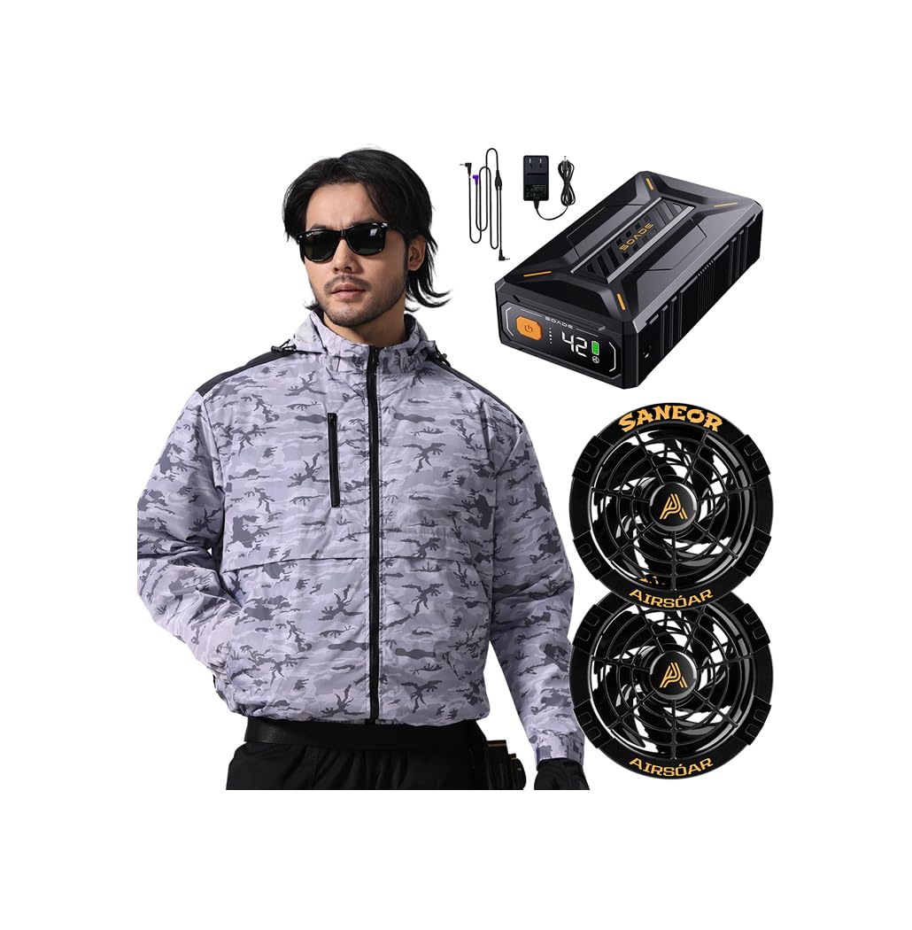 Daonaca 52V ファンバッテリーセット 空調服 Amazon.co.jp: 【2025年暴風新登場 52V超高出力】 ファン
