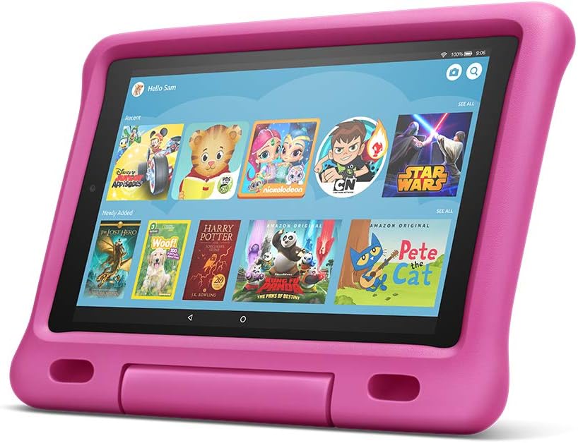 Kid-Proof Case for Fire HD 10 Tablet (Compatible with 7th and 9th Generations, 2017 and 2019 Releases), Pink