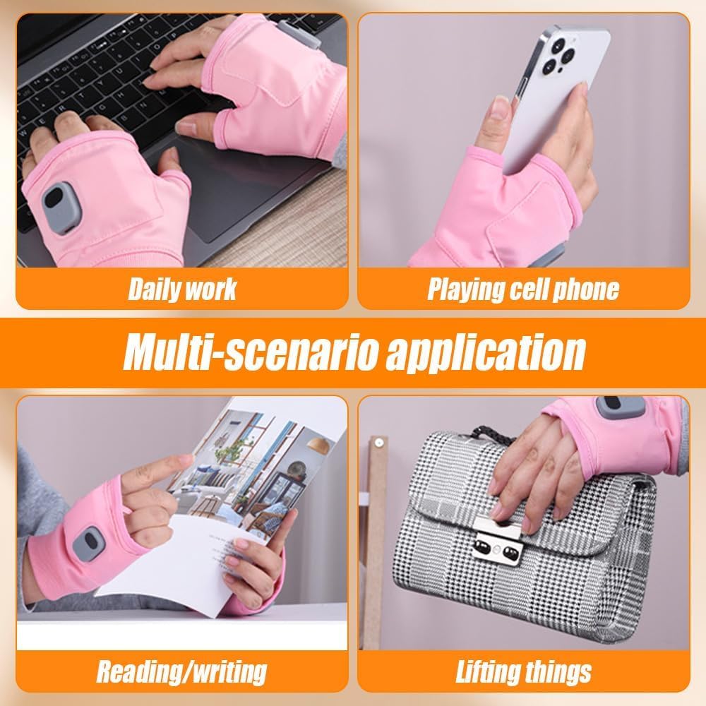 Guantes Calefactables USB Mujer 2026 - Recargables sin Dedos con Control Térmico Inteligente, Ideales para Exteriores, Ciclismo y Nieve