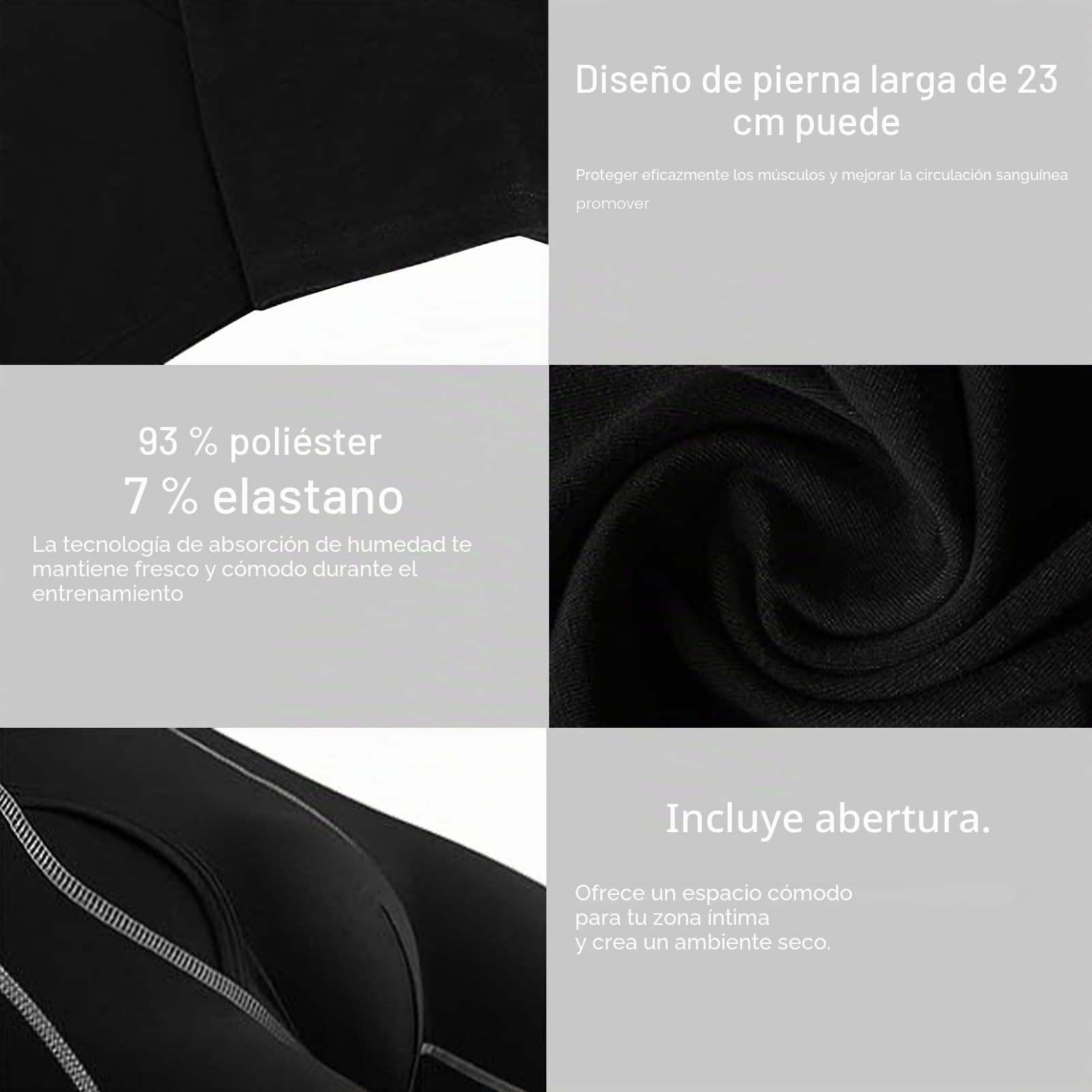 Natural Feelings 9in Pack de 4 Boxer Hombre Largos Calzoncillos Deportivos Hombre Elástico Ropa Interior Hombre Boxers para Hombres Absorción De Humedad