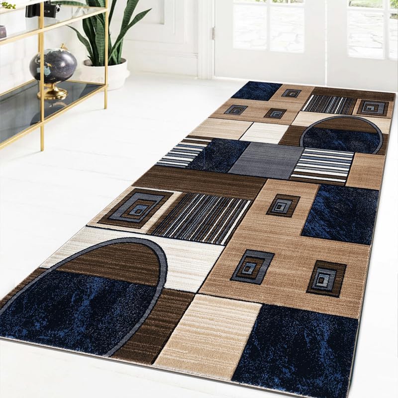 Rugs Inn Grandure Runner Rug – Large Washable Non-Slip Carpet for Living Room, Bedroom, Lounge, Dining, Kitchen, Modern Indoor Long Floor Rug (Des 3, 80x150 cm)