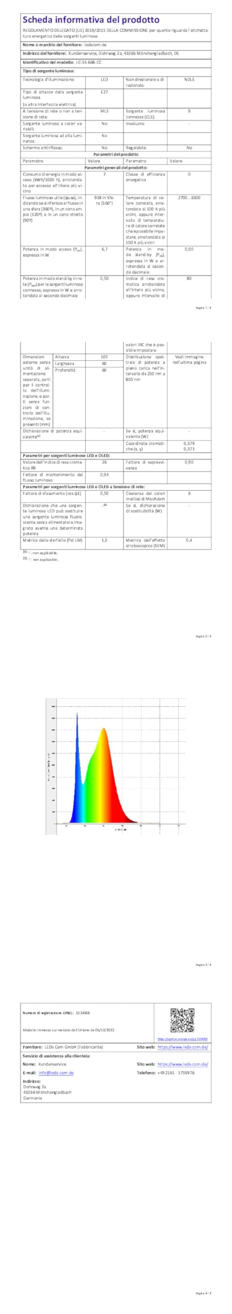 ledscom.de 6x Porzellan Decken-Einbauleuchte TELA weiß, inkl. E27 LED Lampe 918lm, Smart Home, warmweiß - kaltweiß