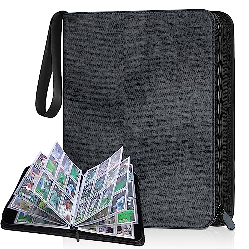 900 Pockets Card Binder Trading Card Album Display Holder PU Cover Zip Binder for Cards Durable Card Holder Album for TCG Game Cards And Sports Cards