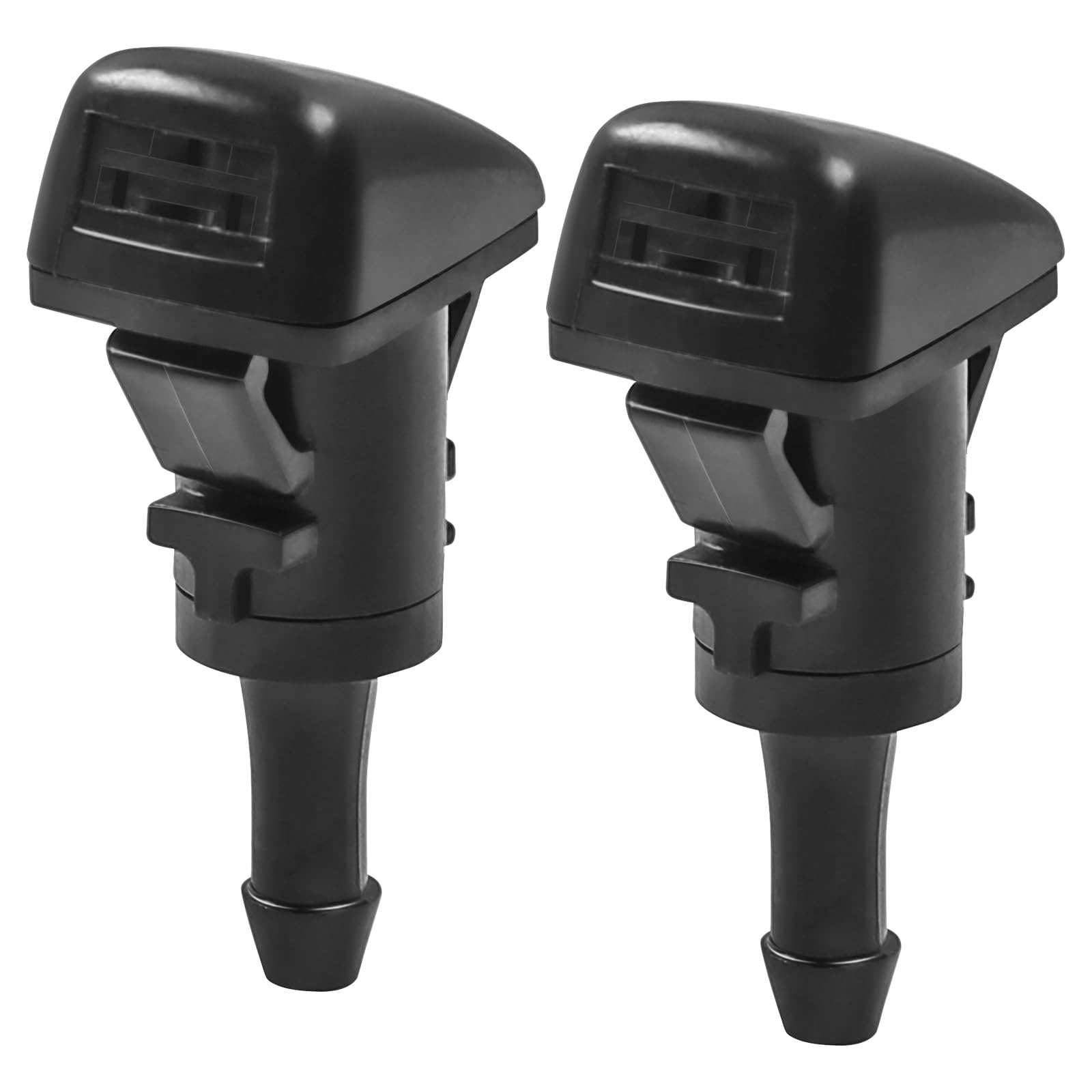 Front Windshield Washer Nozzle, 4805742AC Replacement for 2010-2024 Dodge Ram 1500 2500 3500 4500 5500, Pair Set Black