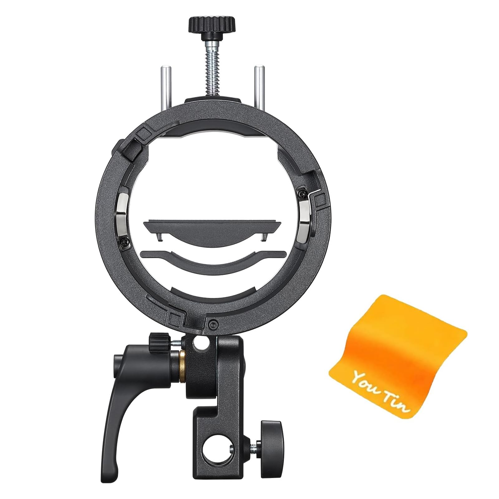 Godox S3 Speedlite Bracket Staffa per Flash con Attacco Bowens,Regolazione di ±90° Dotato di Foro per Ombrello,Compatibile con Godox Flash V100 V1Pro V860III TT685II TT350 TT600 AD300PROII AD200PROII