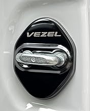 TADOKAPATU VEZEL-MGB Honda New Vezel Striker Cover, Door Lock Cover, Plating, Accessories, Interior Parts, Stainless Steel, 4 Pieces, Easy Installation, Black