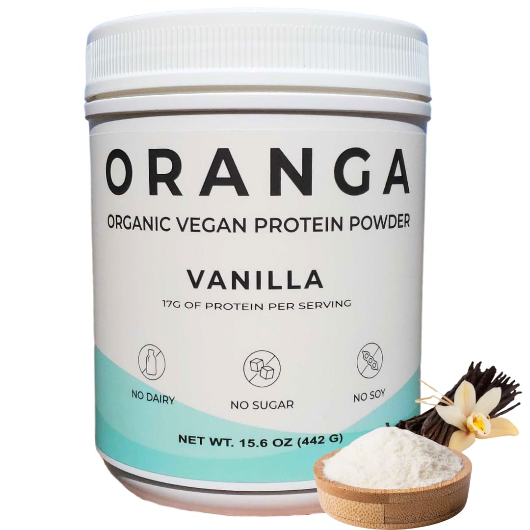 Organic Vegan - Tri-Blend Plant Based Protein Powder - Vanilla Protein Powder - No Additives, Dairy-Free, Soy-Free, Keto-Friendly, Gluten-Free, Non-GMO - 17 Servings (442g)