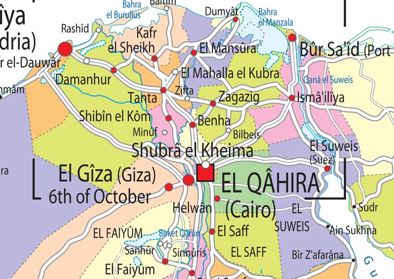 Cartina Politica Del Medio Oriente 2024 - Laminata, 122x91.4 Cm, Da Appendere - Foto 5