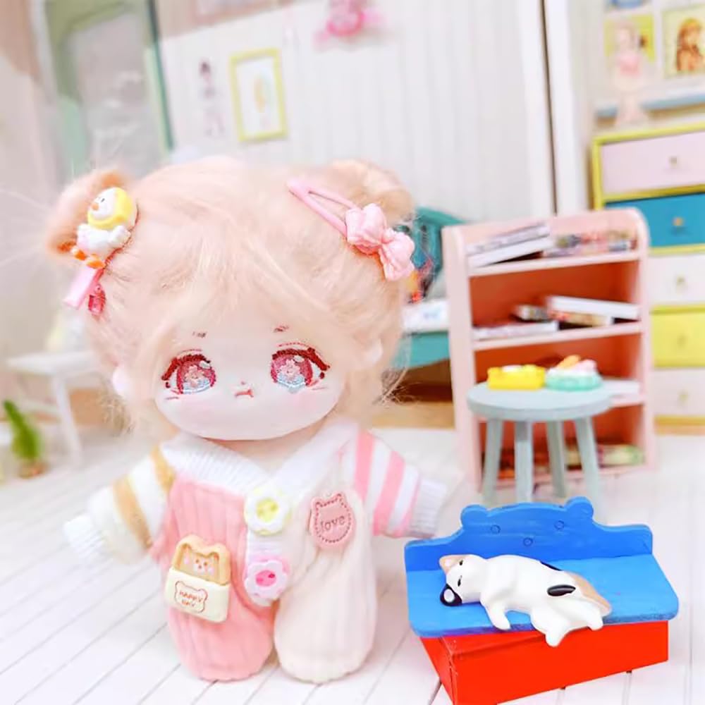 niannyyhouse Tutina di peluche, 10 cm ~ 15 cm, 20 cm, vestitino per bambole (rosa, 10 cm ~ 15 cm)