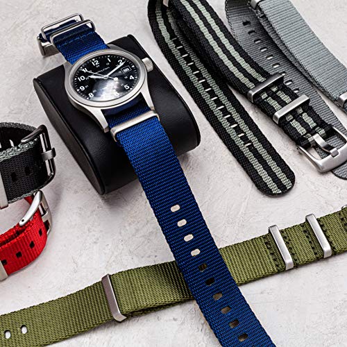Benchmark Basics Seatbelt Nylon Watch Band - Premium Waterproof Ballistic Nylon One-Piece Watch Bands For Men & Women (20Mm, Black) #TOP4