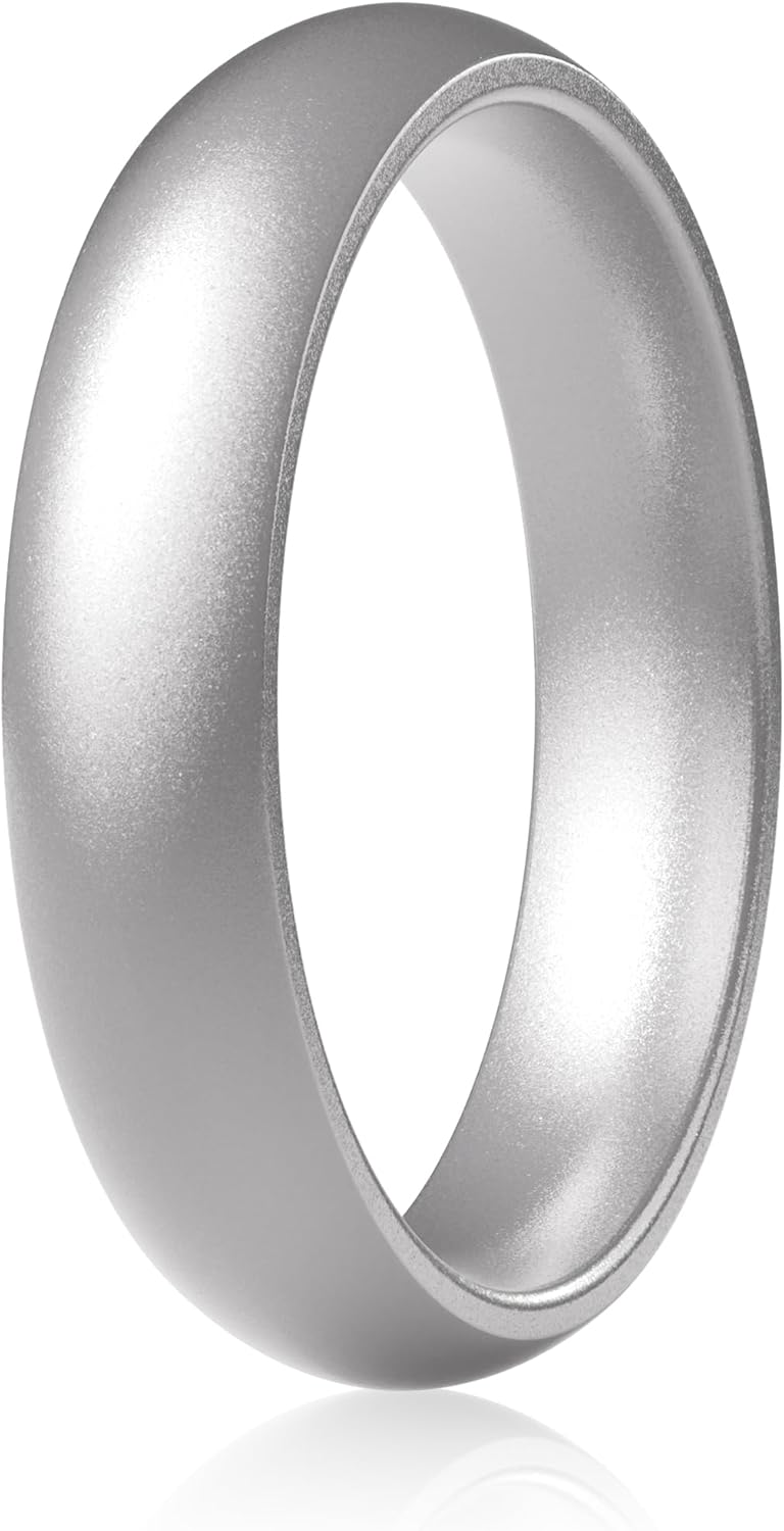 ThunderFit Women’s Silicone Engagement Rings, 5.5mm Wide, 2mm Thick, Wedding Rubber Bands, Variety Multipack 1-12