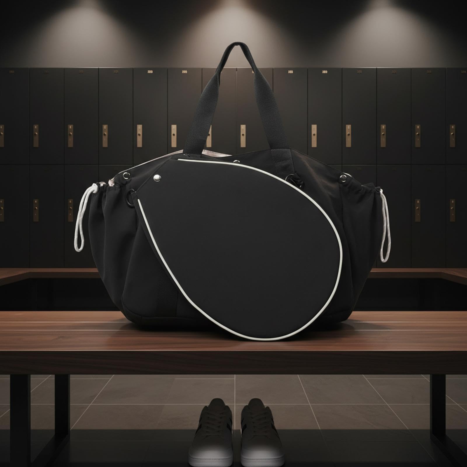 LOVIVER Borsa Badminton Portatile con Spazio per Abbigliamento Tasca Protettiva per Racchetta Ampio Scomparto Centrale Materiale Poliestere Durevole Adatta a