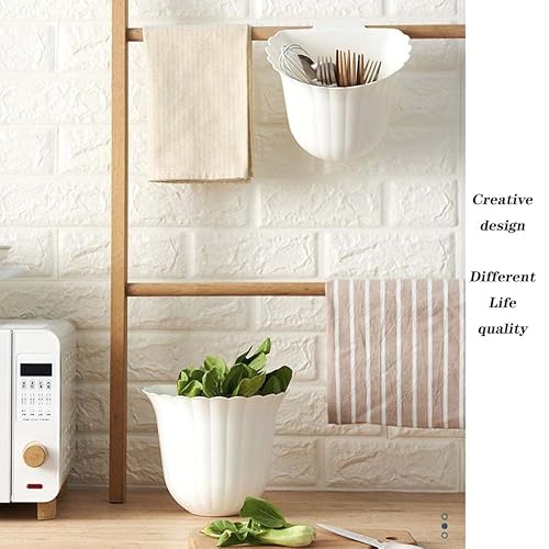 Sunnyhill Hanging Trash Can Wall Mounted Food Waste Bin For Kitchen Garbage Hanging Kitchen Waste Basket (Green) #TOP4