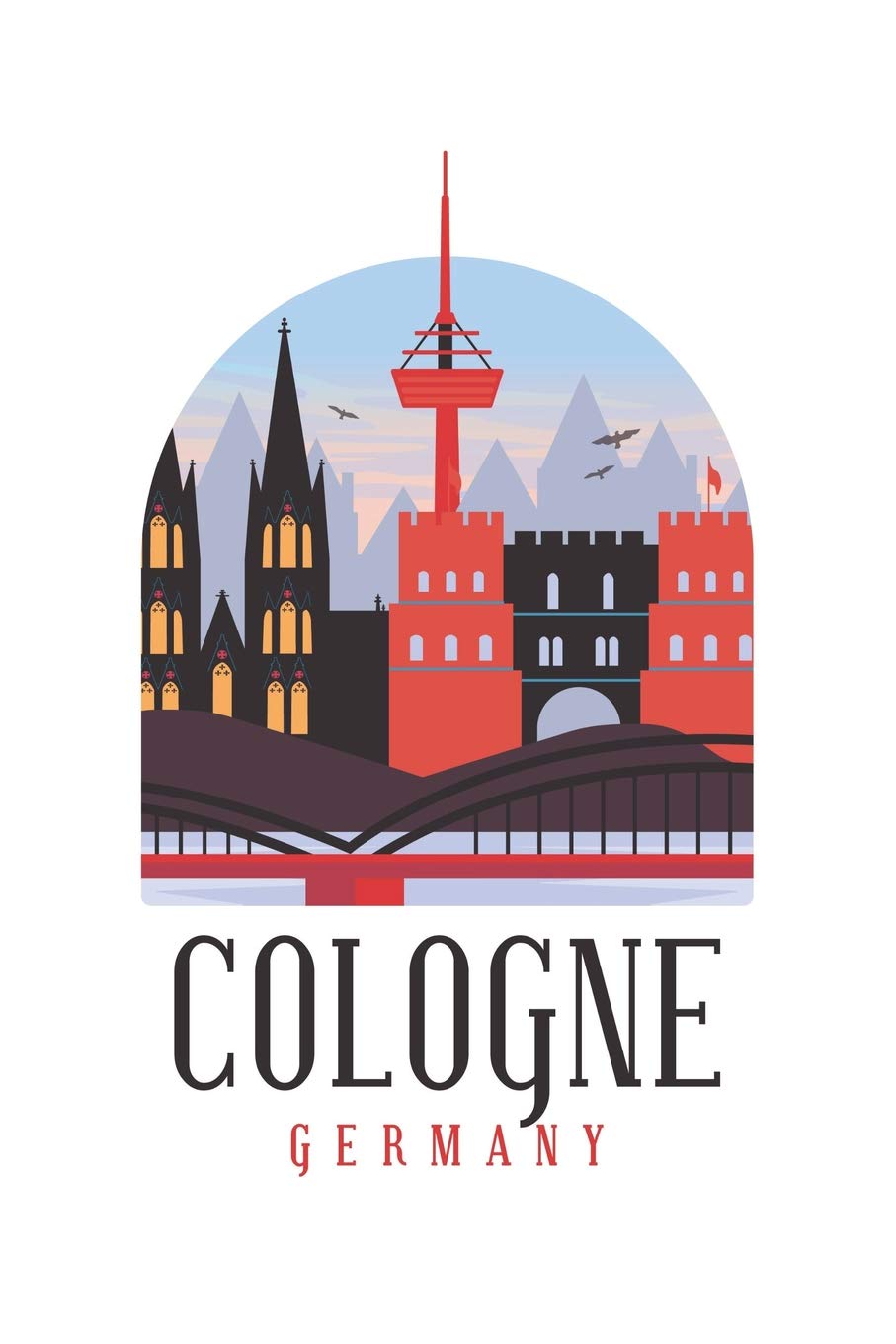 Cologne Germany: 6x9 Dot Grid Notebook Journal, 120 pages