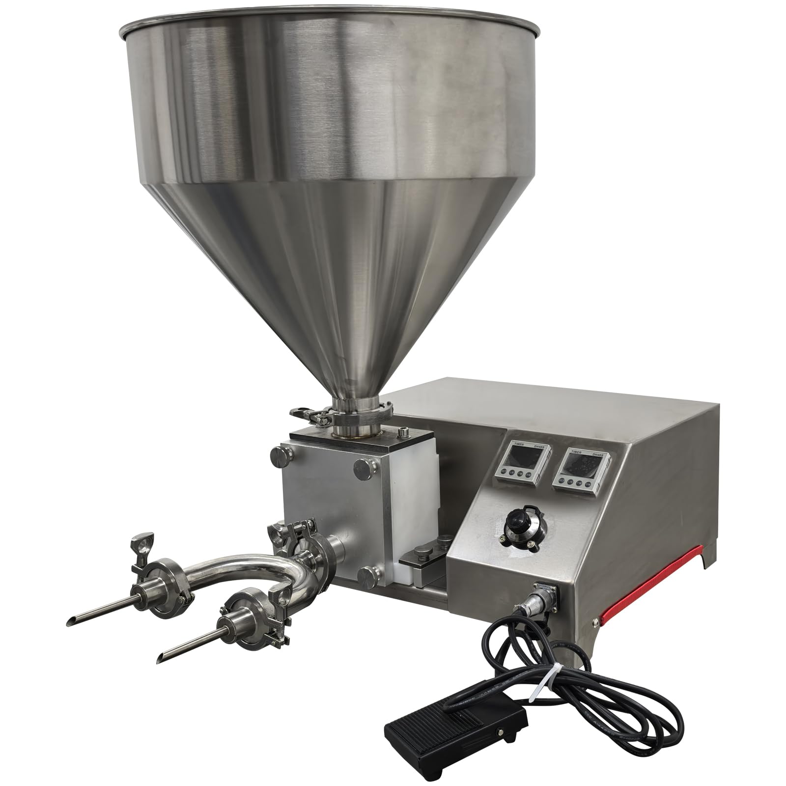 Yokoma Commercial Electric Cream Filling Machine 20L Automatic Stainless Steel Puff Cupcake Pastry Jam Filler with Single Double