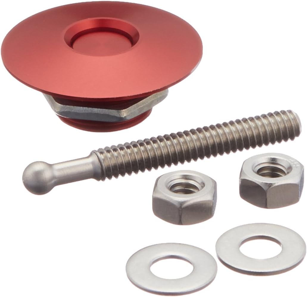 Quik-Latch Products QL-25-RD1.5 1.5" Diameter Red Anodized Aluminum Mini Quick Release Latch