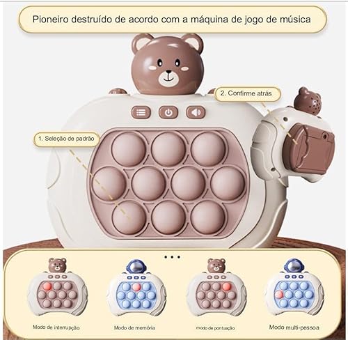 Pop It Eletrônico Mini Gamer Anti Stress Luz e Som, Memória, Coordenação, Concentração, Brinquedo in