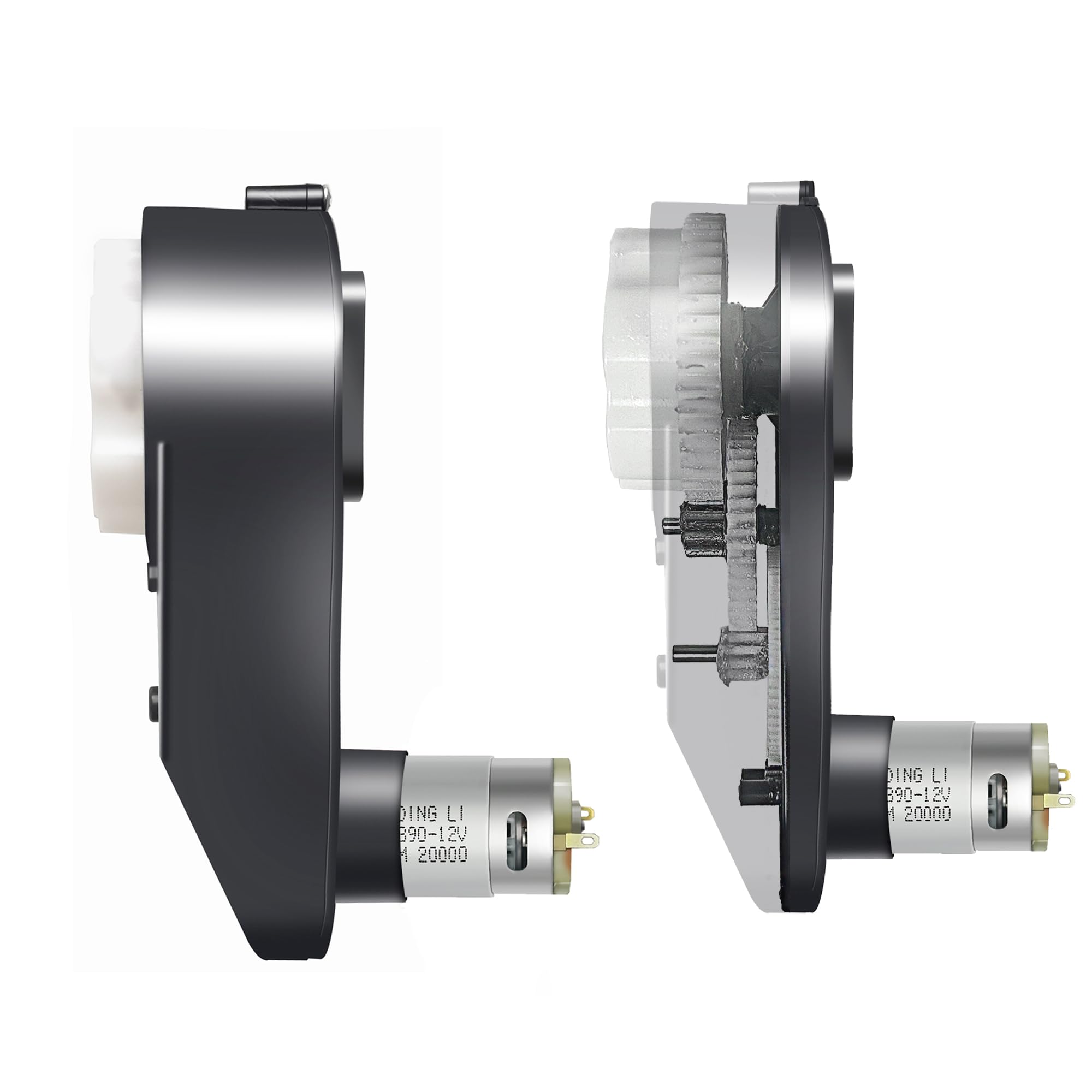 6V-12V RS390 Motor Gearbox for Kids ELectric Ride on Toys Car,High-Speed Motor Gearbox for 12V Electric Motor Bike Upgrade Replace Accessory Parts (2PCS 12V 16000RPM) - Image 2